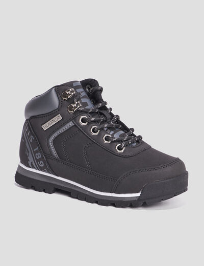 Bottines à lacets Trappeur Babino noir garçon