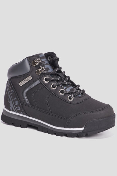 Bottines à lacets Trappeur Babino noir garçon