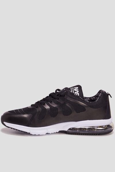 Baskets running à lacets NASA noir homme
