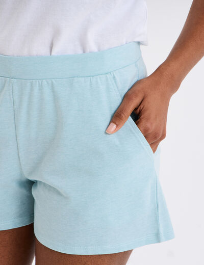 Short de pyjama vert canard femme