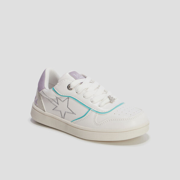 Tennis zippées Lulu Castagnette blanc fille
