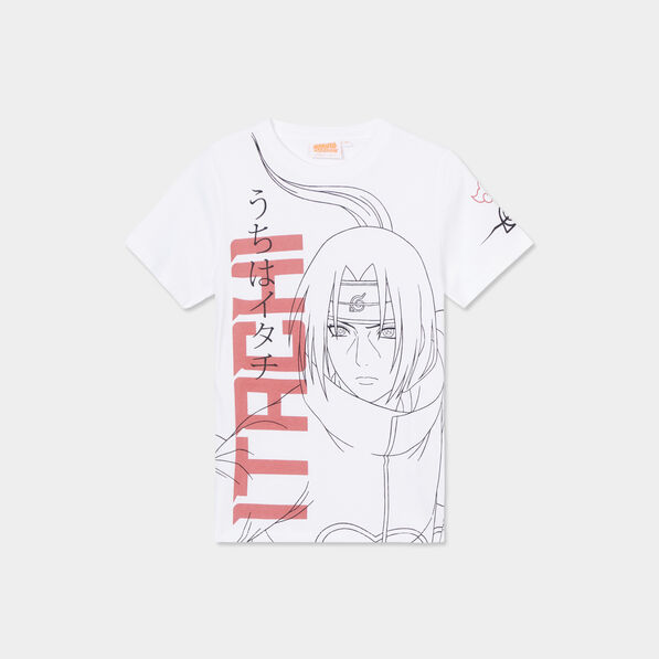 t shirt manches courtes naruto itachi blanc garcon T-shirt manches courtes Naruto Itachi blanc garçon