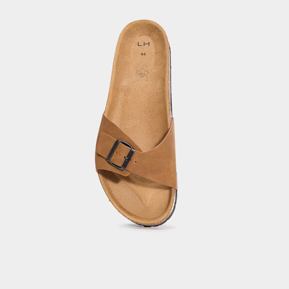 Mules avec boucles marron clair homme