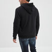 Sweat zipp&eacute; &agrave; capuche molleton doubl&eacute; noir homme