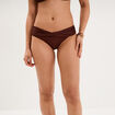 Bas de maillot de bain effet torsad&eacute; marron femme