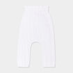 Pantalon fluide taille smockée blanc bébé fille