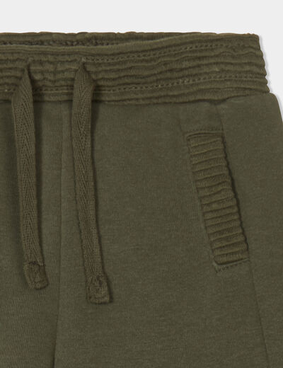 Pantalon de jogging molletonn&eacute; vert kaki b&eacute;b&eacute; gar&ccedil;on