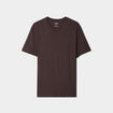 T-shirt en coton manches courtes marron foncé homme