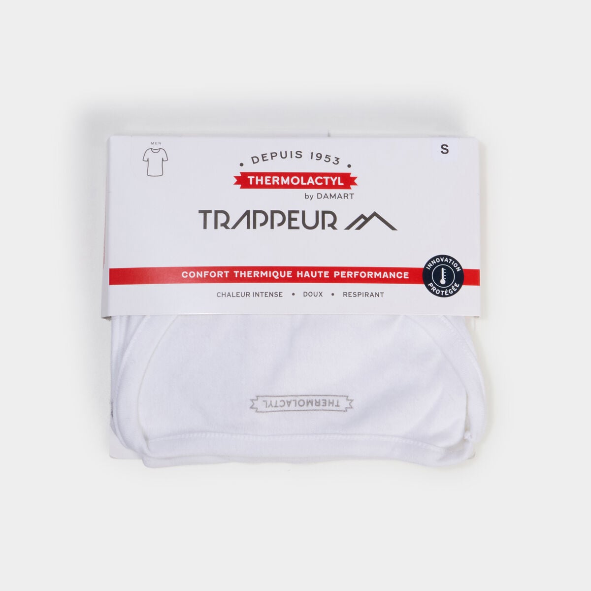 T-shirt thermique Damart x Trappeur blanc homme