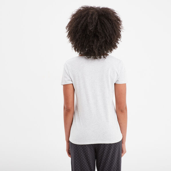 Ensemble pyjama corsaire t-shirt coton gris clair femme