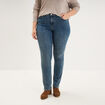 Jeans droit taille haute denim dirty femme grande taille