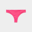 Tanga en dentelle doublure coton rose fushia femme