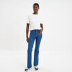 Jeans bootcut poches plaquées denim baby bleu femme
