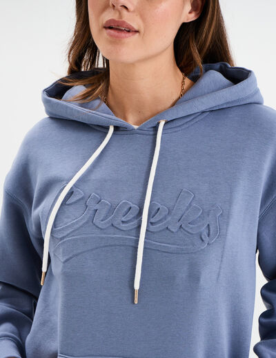 Sweat à capuche hoodie Creeks Original bleu gris femme