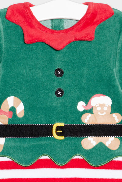 Ensemble pyjama 2 pièces de Noël vert bébé garçon