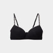 Soutien-gorge triangle padd&eacute; noir femme