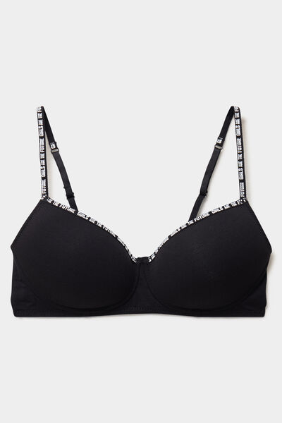 Soutien-gorge triangle padd&eacute; noir femme