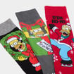 Lot 3 paires chaussettes Les Simpsons multicolore homme