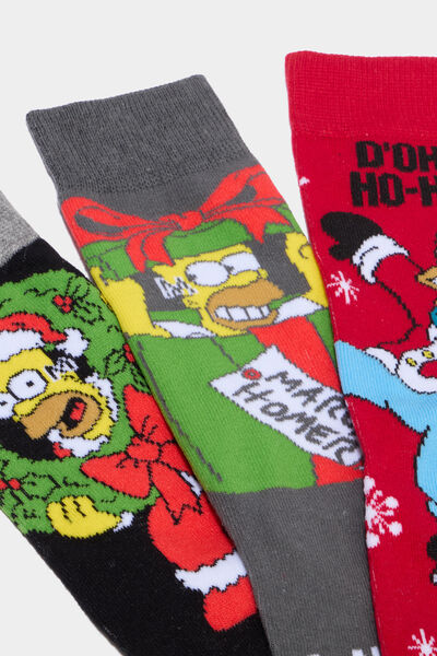 Lot 3 paires chaussettes Les Simpsons multicolore homme