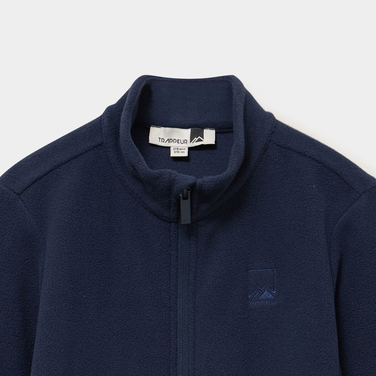 Gilet polaire zipp&eacute; manches longues bleu marine mixte