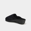 Chaussons mules compensés noir femme