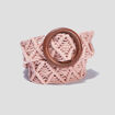 Ceinture tressée rose clair femme