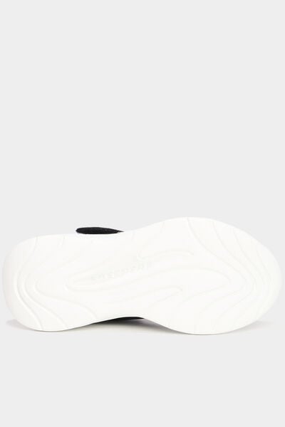 Baskets running &agrave; scratchs Skechers Wave noir fille