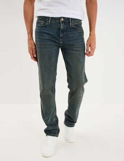 Jeans regular 5 poches denim dirty homme