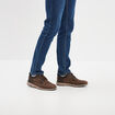 Derbies &agrave; lacets effet similicuir marron homme