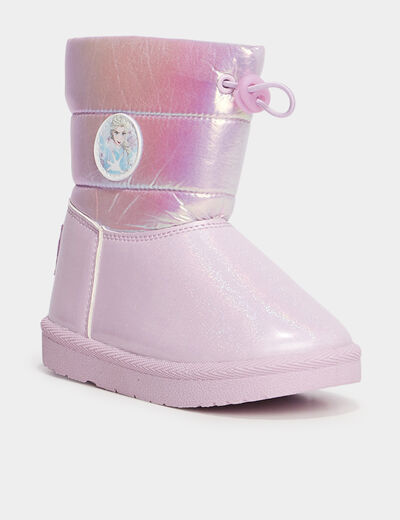 Bottines fourrées Reine des neiges violet fille