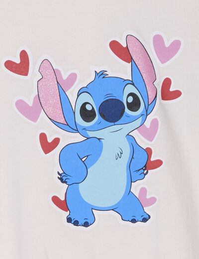 Sweat à capuche hoodie Stitch creme bébé fille