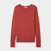 Pull col rond boutons aux poignets vieux rose femme