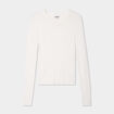Pull c&ocirc;tel&eacute; manches longues Creeks blanc femme