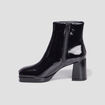 Bottines plateformes vernies &agrave; talons noir femme