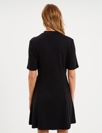 Robe &eacute;vas&eacute;e boucle taille noir femme