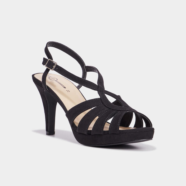 Sandales à talons aiguilles Mosquitos noir femme