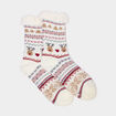 Chaussettes de No&euml;l d'int&eacute;rieur ivoire femme