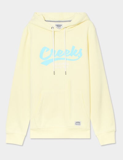Sweat à capuche hoodie Creeks jaune clair homme