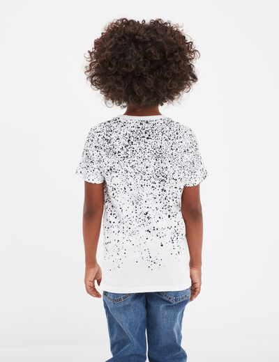 T-shirt manches courtes coton Liberto blanc garçon