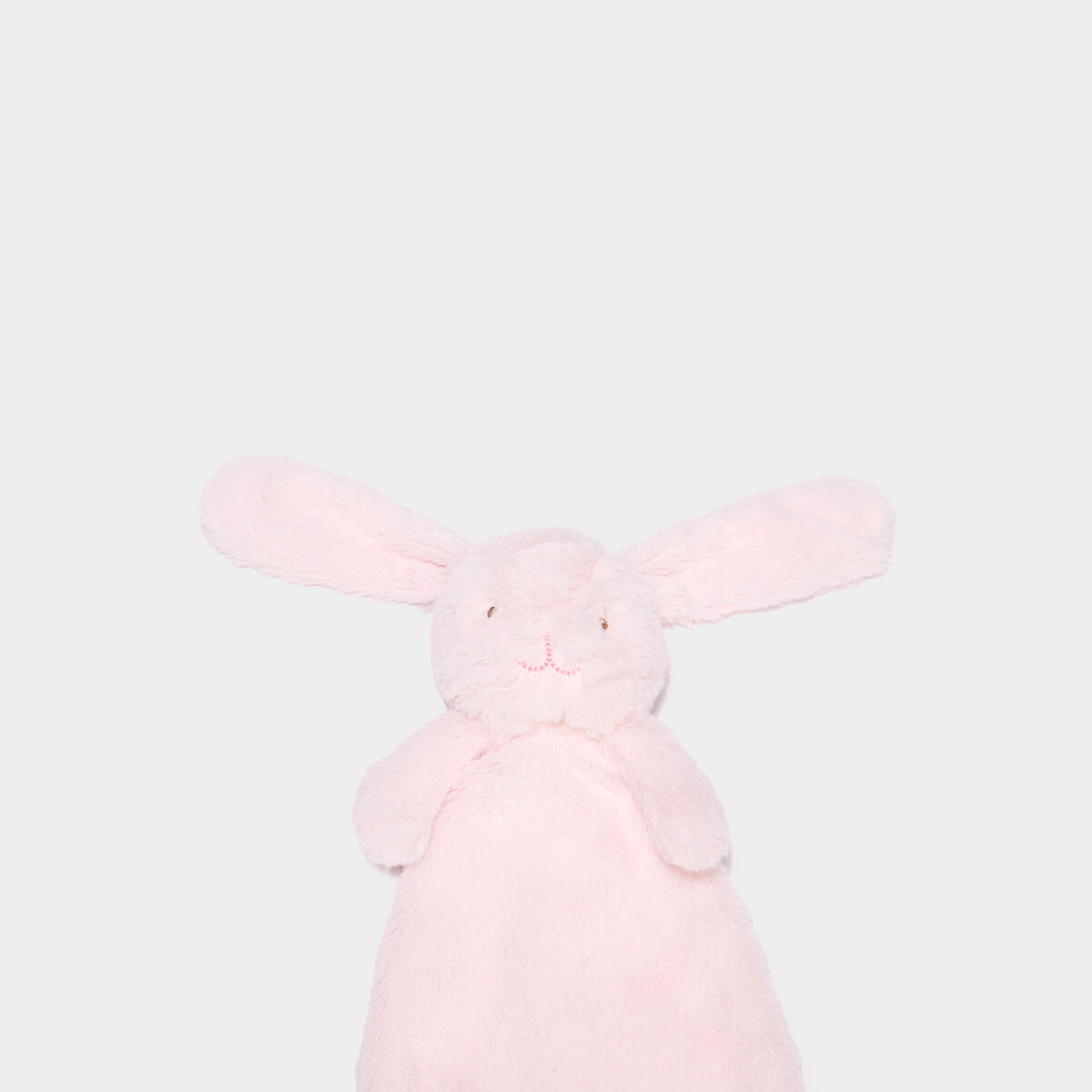 Doudou lapin fausse fourrure rose clair b&eacute;b&eacute;