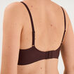 Soutien-gorge brassi&egrave;re bandeau padd&eacute; marron femme