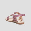 Sandales en cuir violet fille