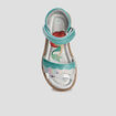Sandales à scratchs La Petite Sirène bleu turquoise fille