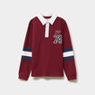 Polo manches longues coton Creeks bordeaux garçon