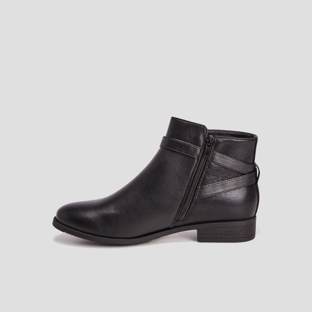 Bottines avec brides noir femme