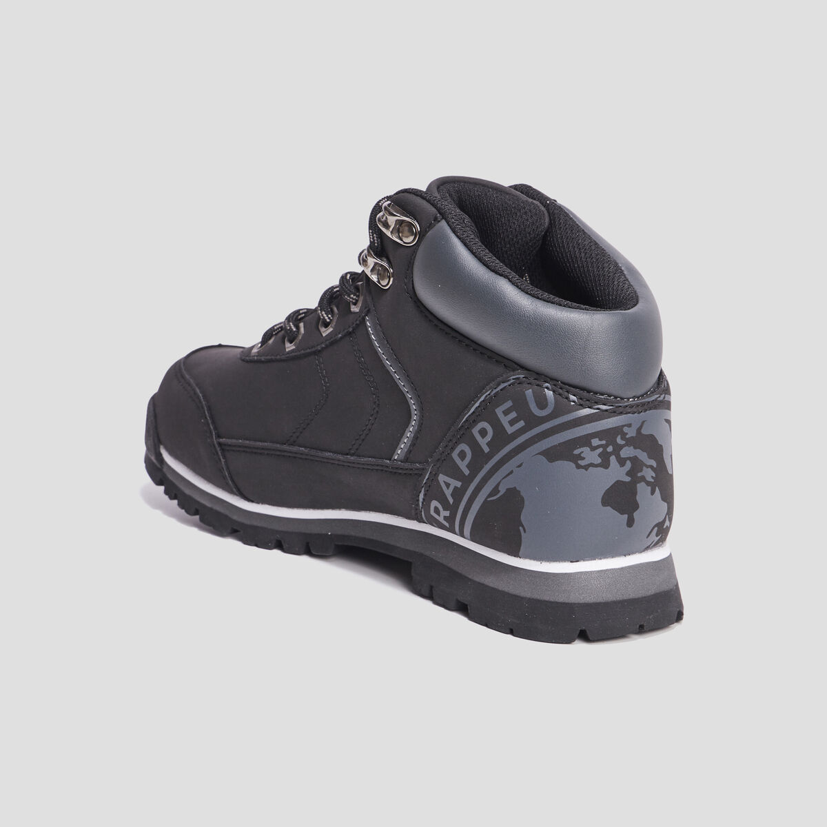 Bottines zip lacets Trappeur Babino noir gar&ccedil;on