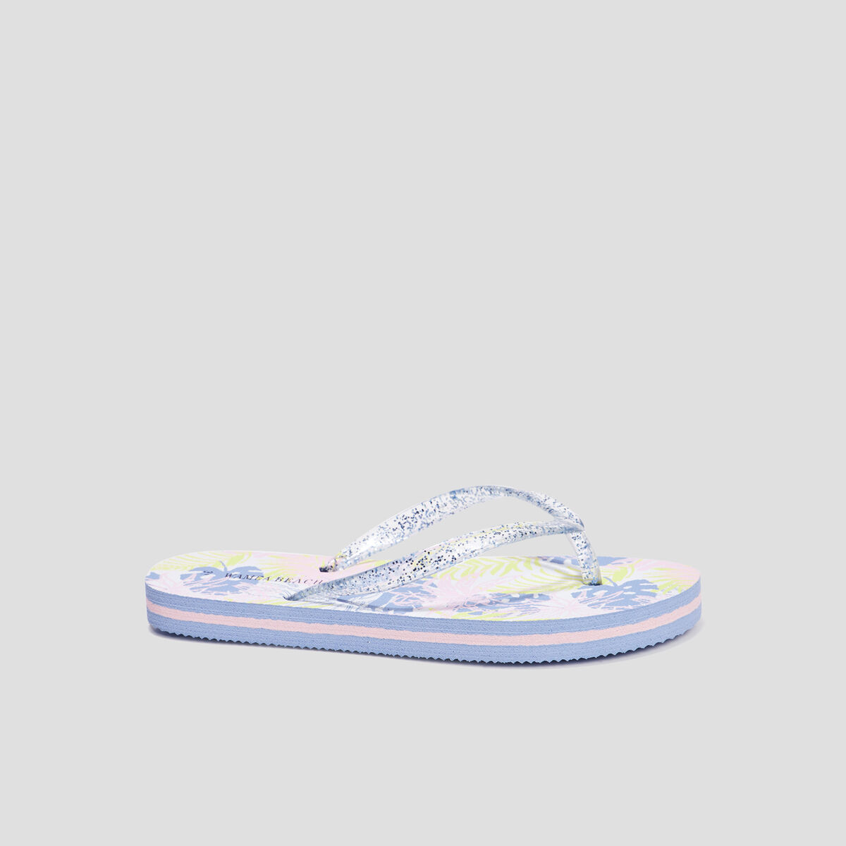 Tongs d&eacute;tails paillet&eacute;s Wamea Beach multicolore fille