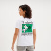 T-shirt manches courtes coton Snoopy blanc femme
