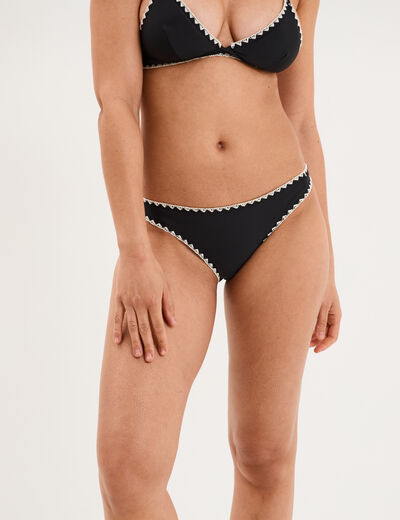 Bas de maillot de bain noir femme