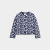 Veste matelassée col rond coton Creeks bleu marine femme